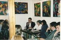 2002. In search of information, Olga Weisfeiler had a talk at “Off the Record” cafe in Santiago, Chile.