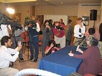 March 2004: More than twenty reporters from different world press agencies, newspapers, and TV stations were at the news conference.