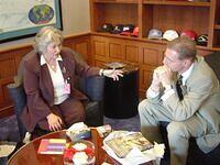 2006. Olga Weisfeiler at the meeting with the U.S. Ambassador to Chile, Craig Kelly.