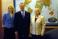2007. U.S. Ambassador to Chile Craig Kelly at the meeting with Olga and Anna Weisfeiler (R)